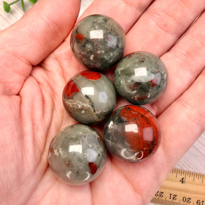 One (1) African Bloodstone Mini Sphere