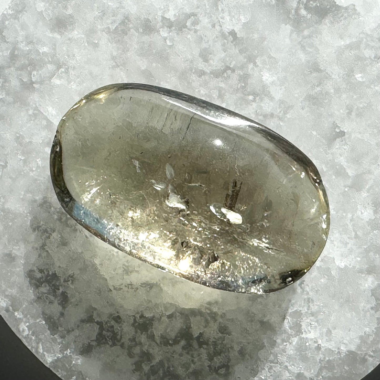 Beautiful High-Quality Citrine Palm Stone E