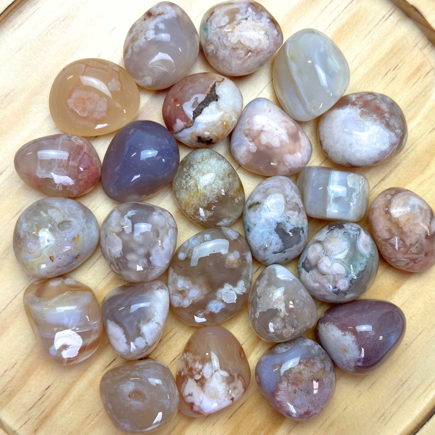 Flower Agate Tumbles from Madagascar