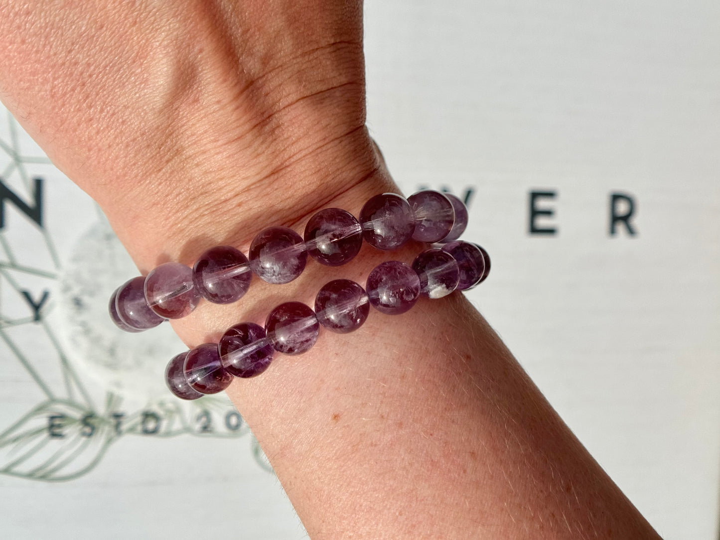 Amethyst Bracelets from Brazil (10mm Bead)
