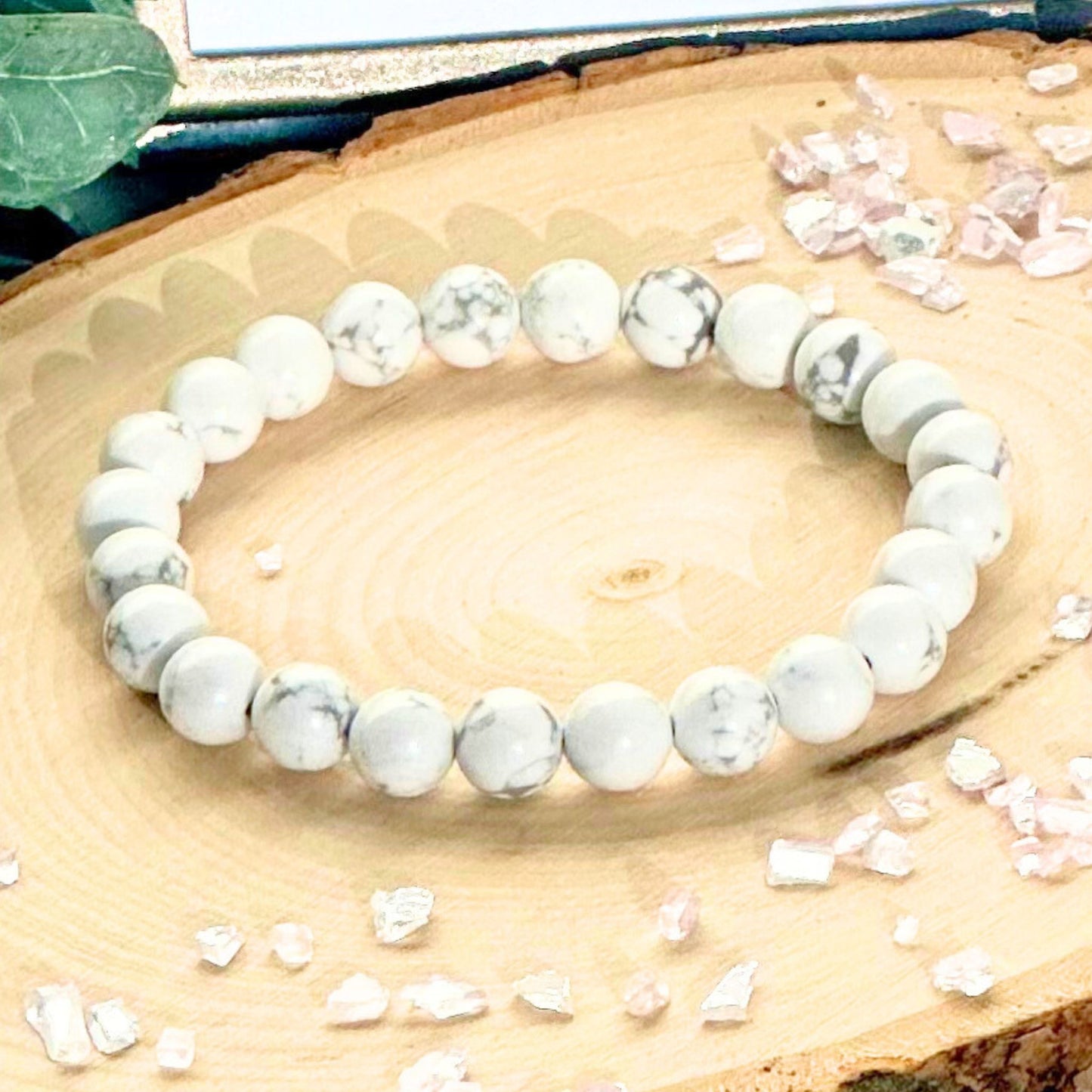 ONE Howlite Crystal Bracelet (8mm Beads)