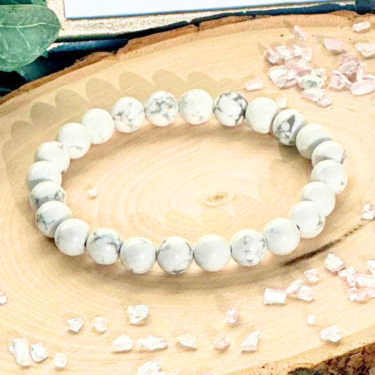 ONE Howlite Crystal Bracelet (8mm Beads)