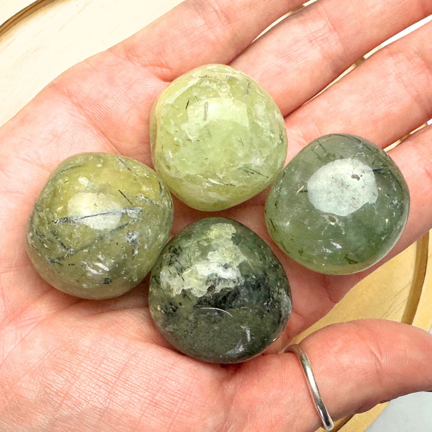 Prehnite Tumbles from Africa