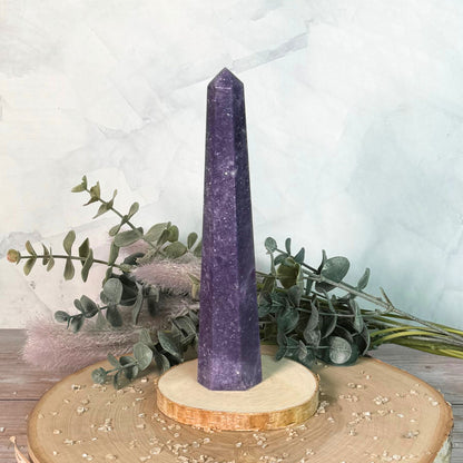 Lepidolite Tower from Brazil (7.5 inch)