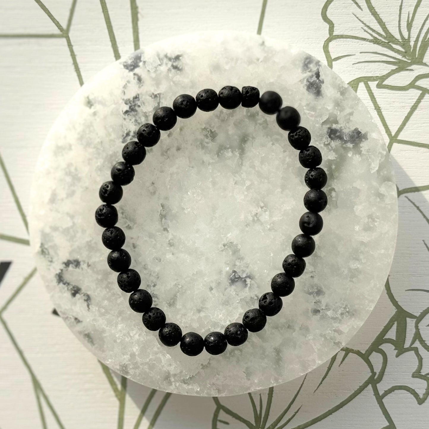 ONE Lava Stone Bracelet from Indonesia (6mm Bead)