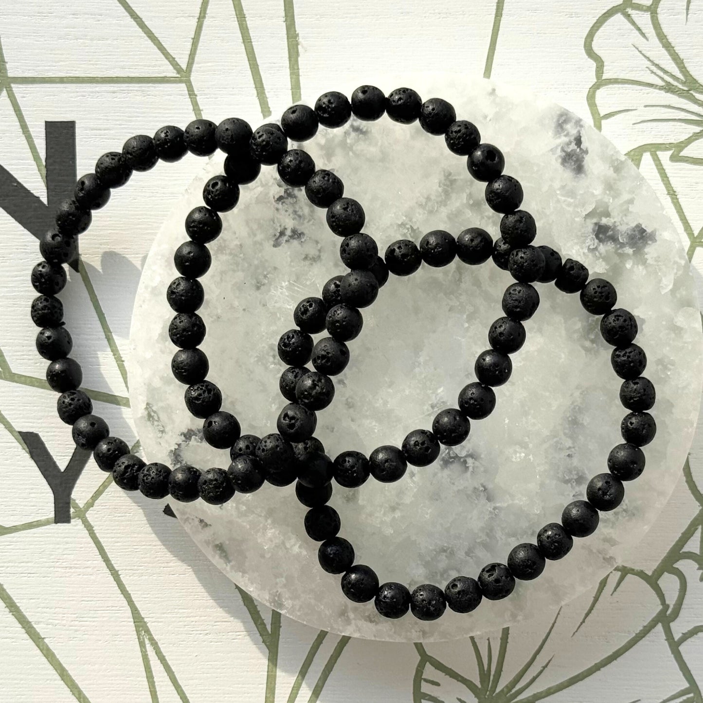 ONE Lava Stone Bracelet from Indonesia (6mm Bead)