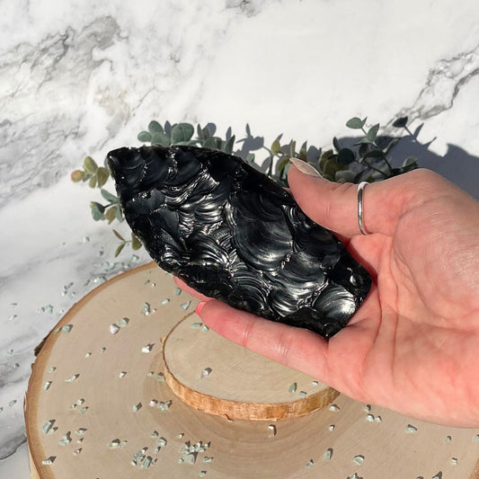 Large Obsidian Spearhead