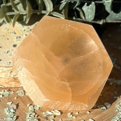 One (1) Selenite Bowl from Morocco - Various Shapes