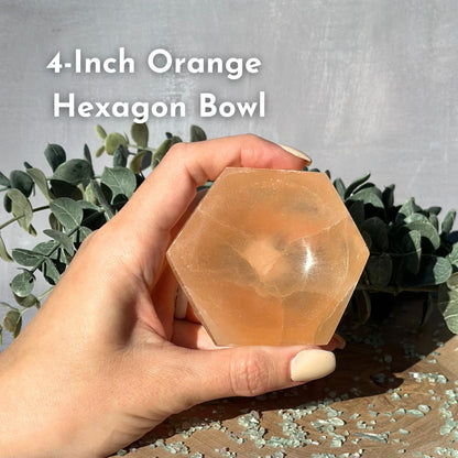 One (1) Selenite Bowl from Morocco - Various Shapes