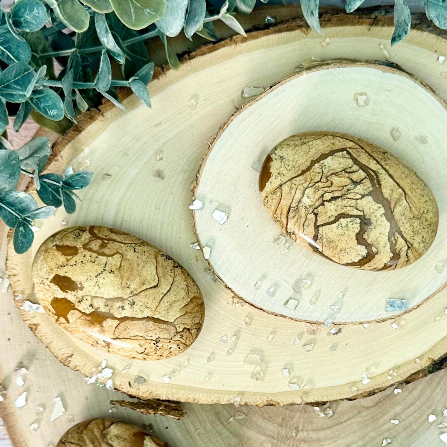 One (1) Picture Jasper Palm Stone