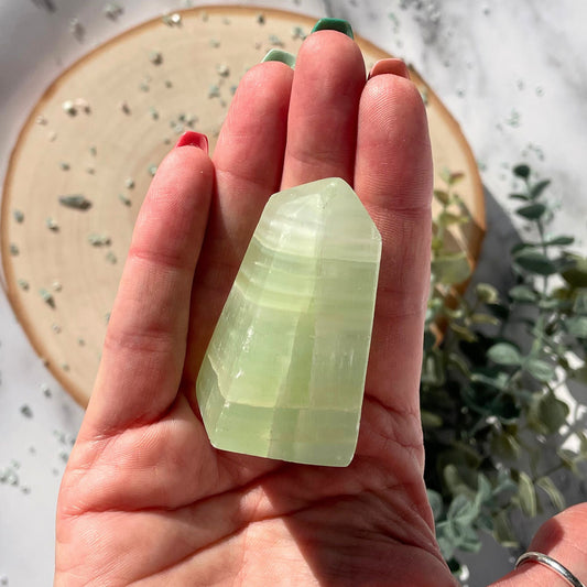 Pistachio Calcite Obelisk - 2.16 Inch