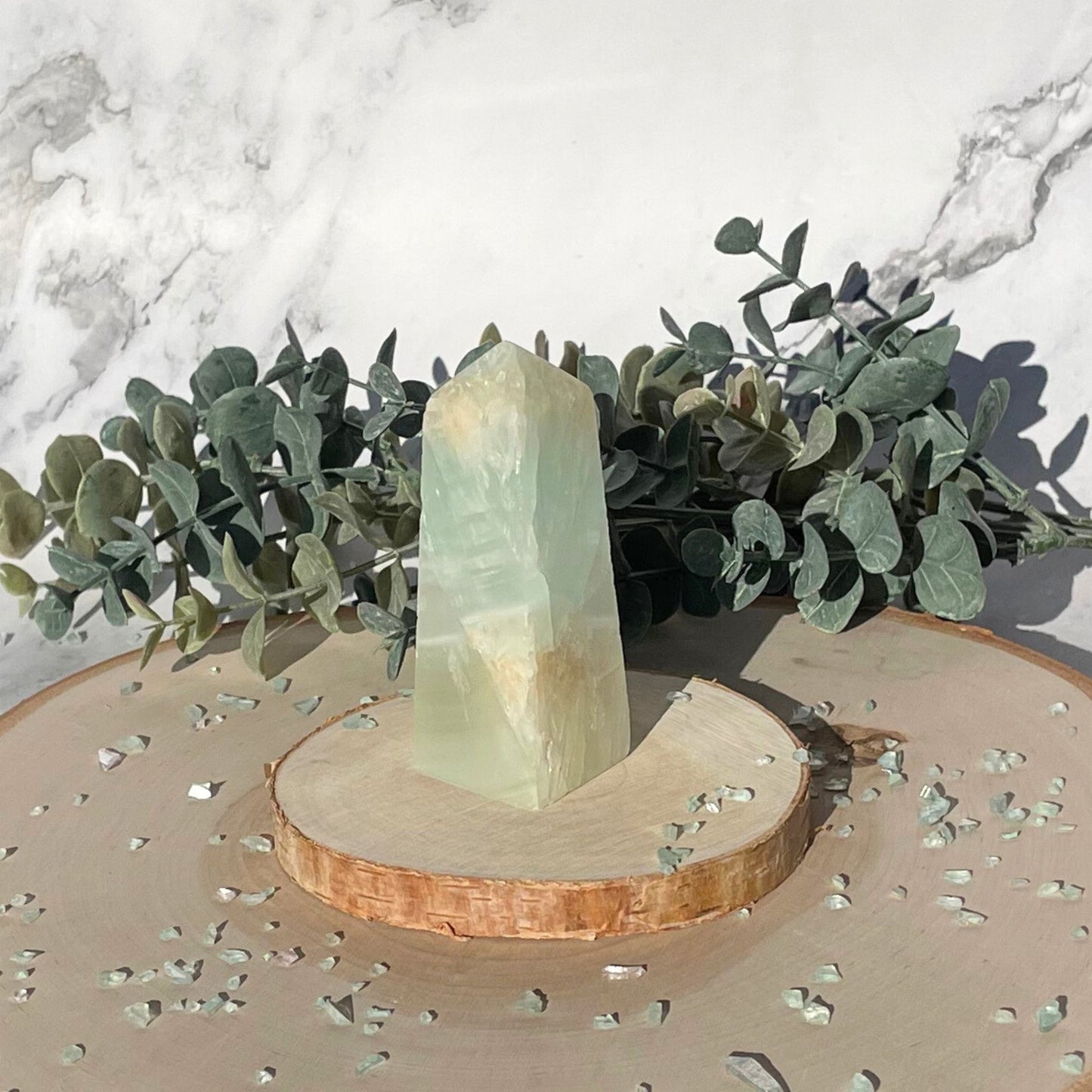 Pistachio Calcite Obelisk - 3.13 inch