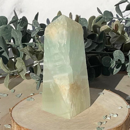 Caribbean Calcite Obelisk | Calm & Emotional Healing Crystal — 3.13"