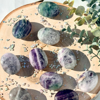 fluorite palm stones