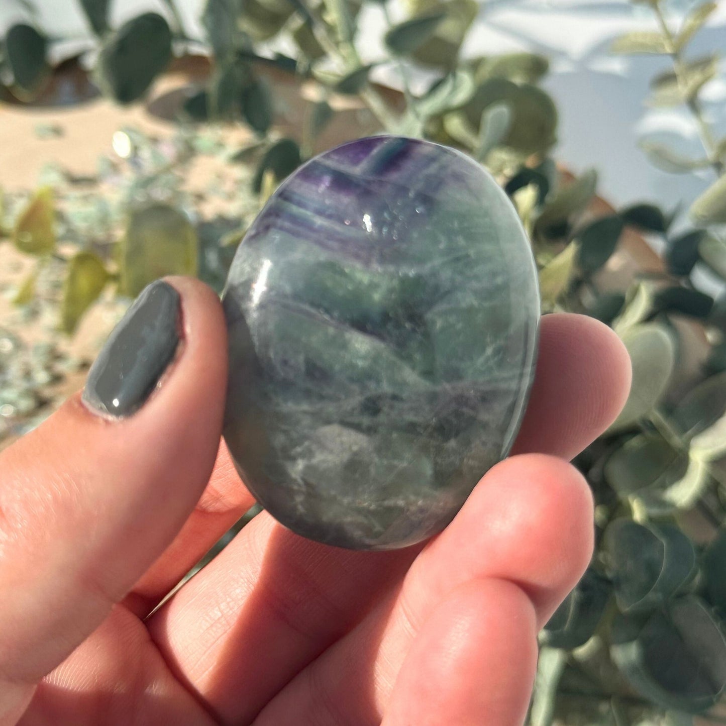 fluorite palm stones