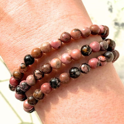 One (1) Rhodonite Bracelet (6mm)
