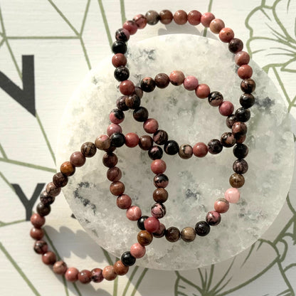 One (1) Rhodonite Bracelet (6mm)