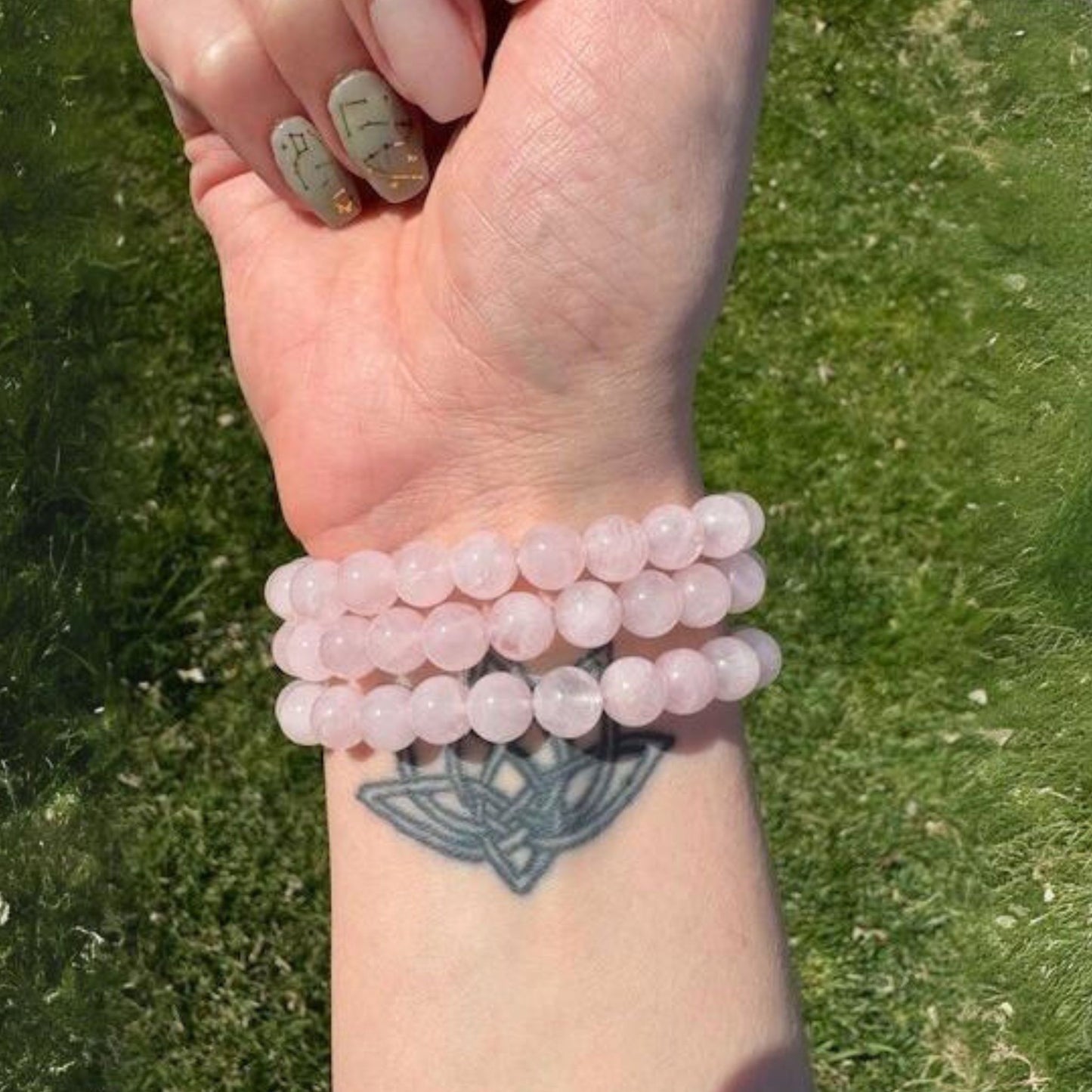 ONE Rose Quartz Bracelet from Madagascar (8mm Bead)