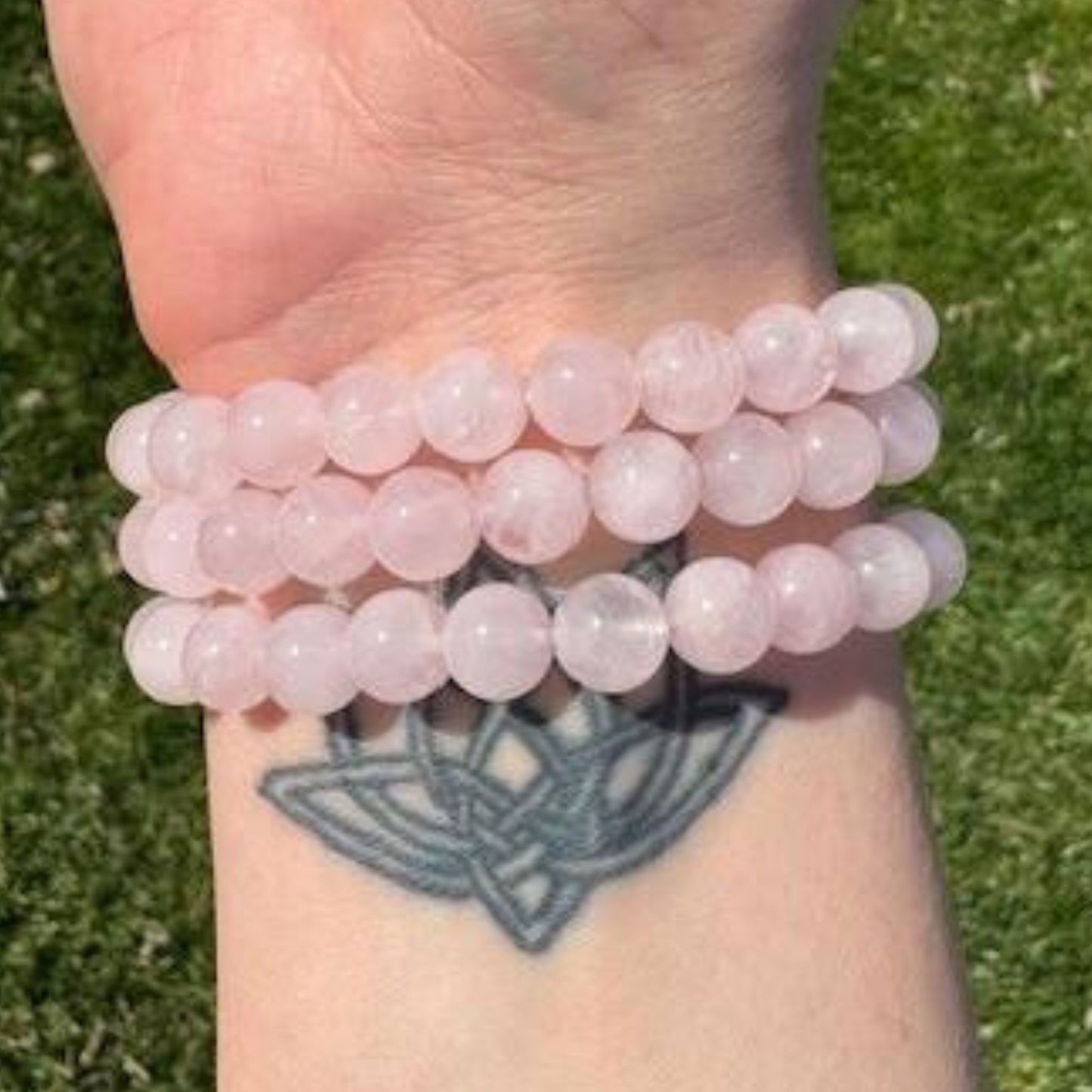 ONE Rose Quartz Bracelet from Madagascar (8mm Bead)