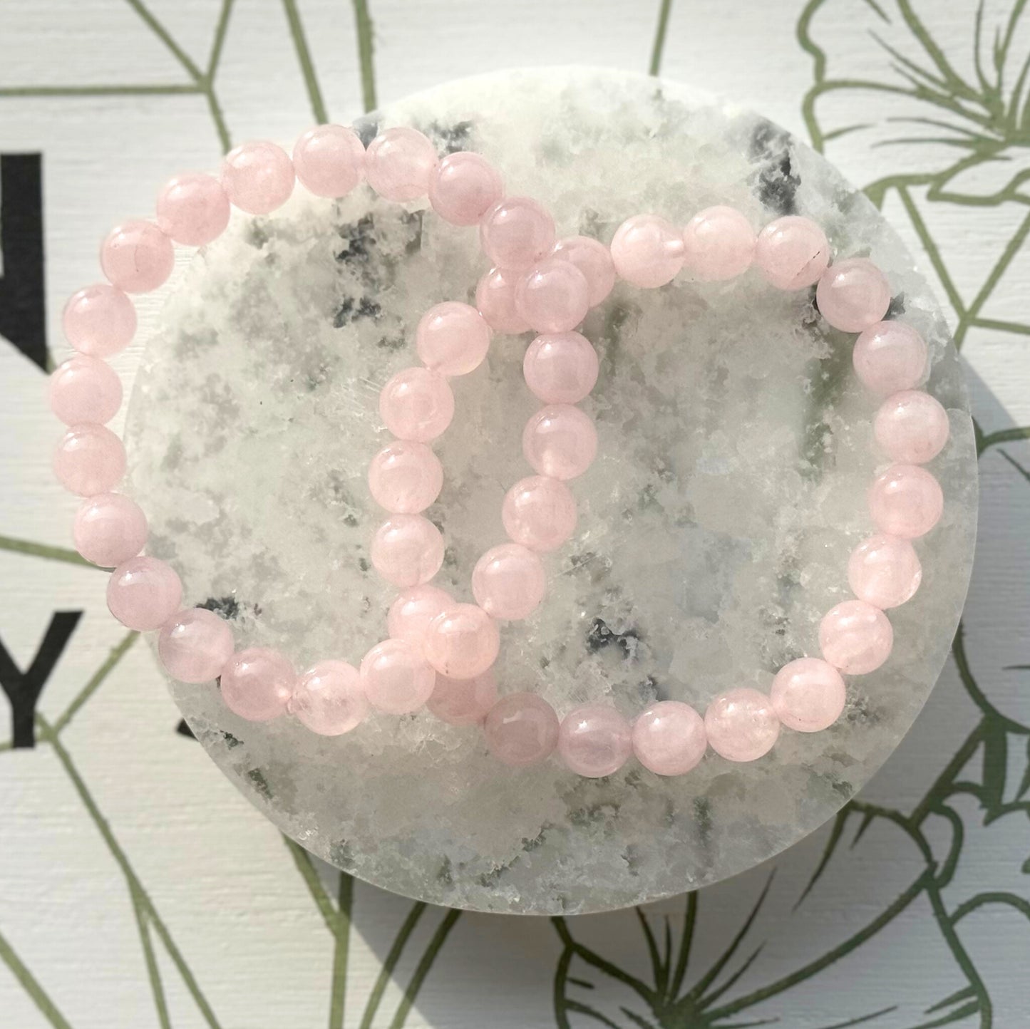 ONE Rose Quartz Bracelet from Madagascar (8mm Bead)