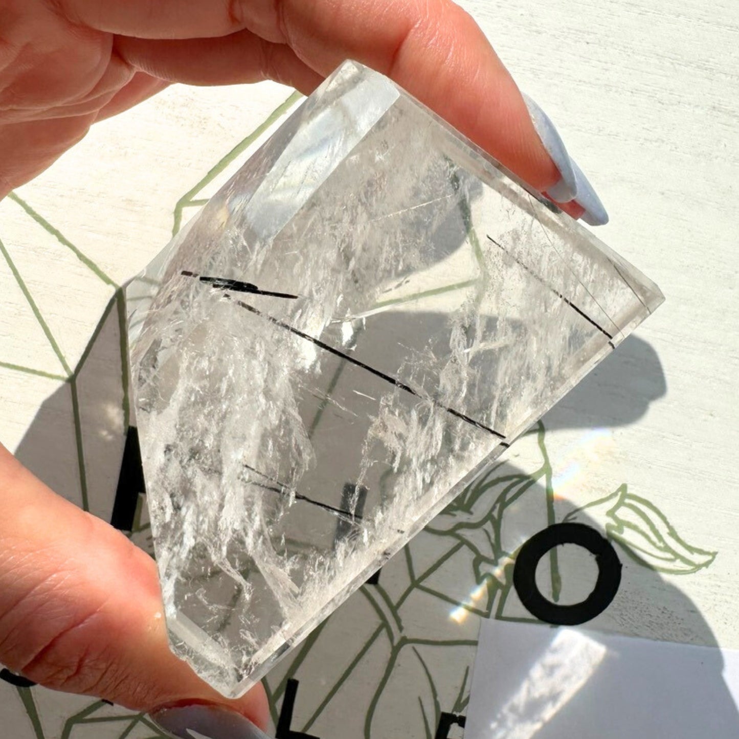 High Quality Beautiful Tourmalinated Quartz Freeform from Brazil