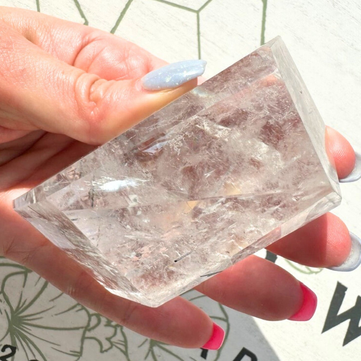 High Quality Beautiful Tourmalinated Quartz Freeform from Brazil