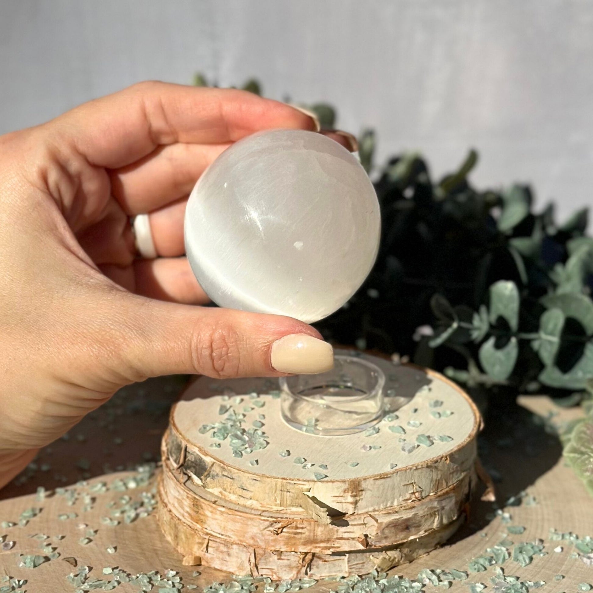 2 inch selenite sphere