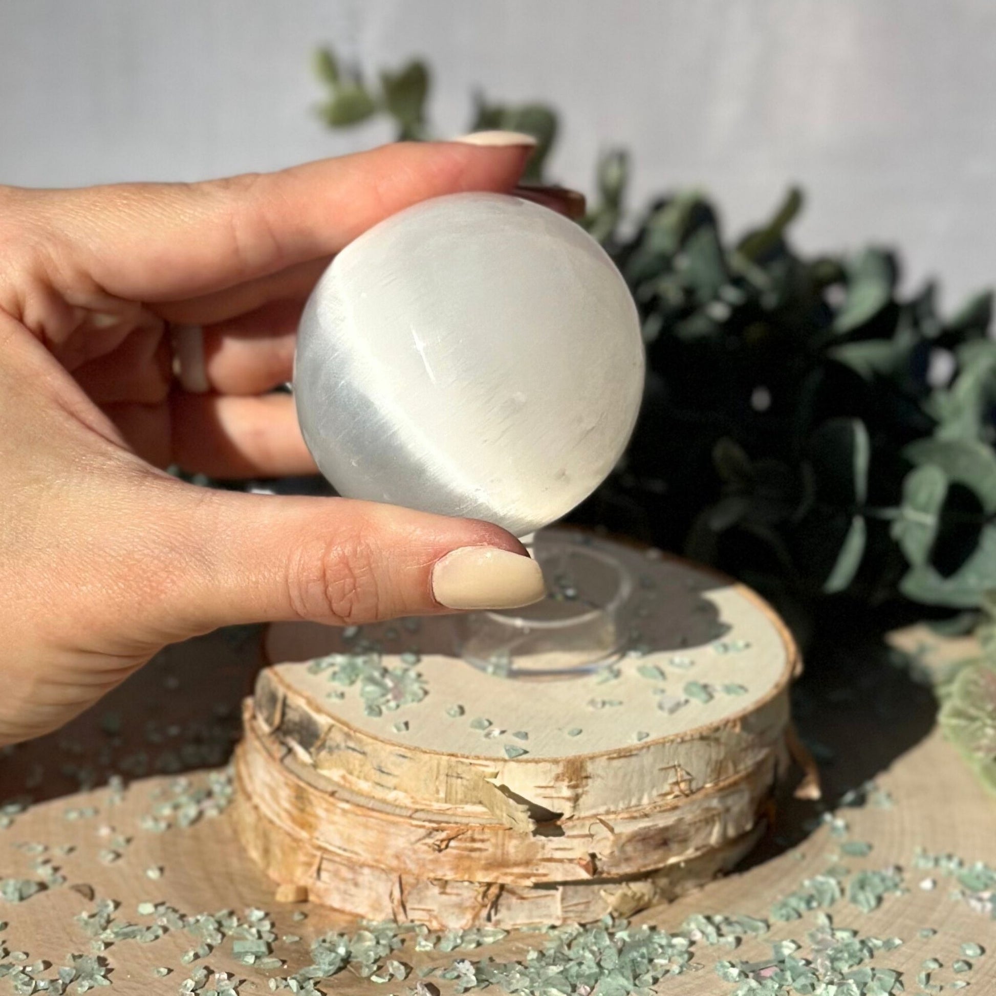 2 inch selenite sphere