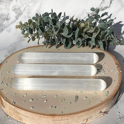 One (1) Selenite Wand from Morocco - Blunt End