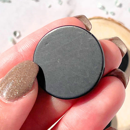 Shungite EMF blocking phone tile - front view