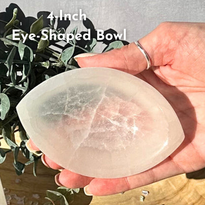 One (1) Selenite Bowl from Morocco - Various Shapes