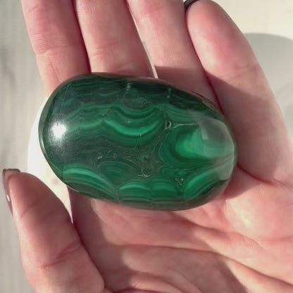 Malachite Palm Stone | Option A