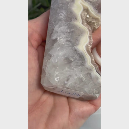 5-Inch Druzy Agate Tower from Brazil