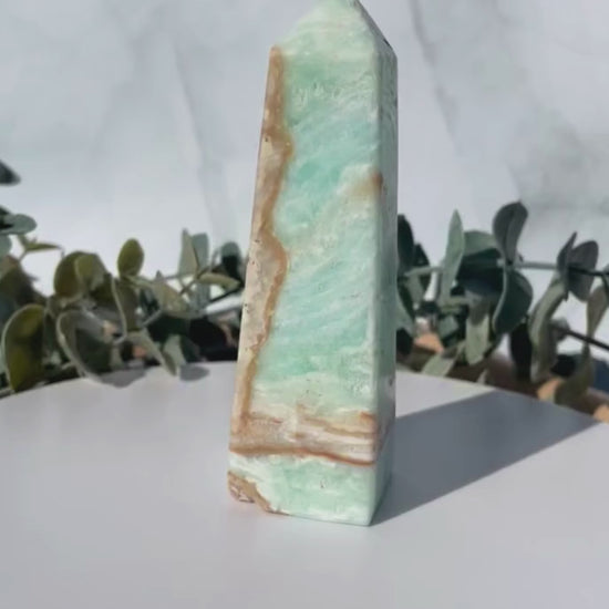 caribbean calcite obelisk
