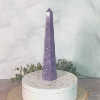 Lepidolite Tower from Brazil (8 inch)