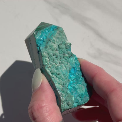 Malachite & Botryoidal Chrysocolla Obelisk | Option A
