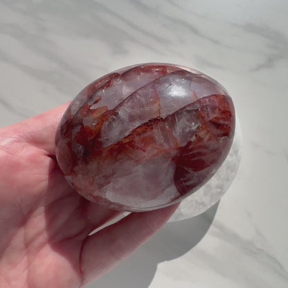 Fire Quartz Palm Stone A