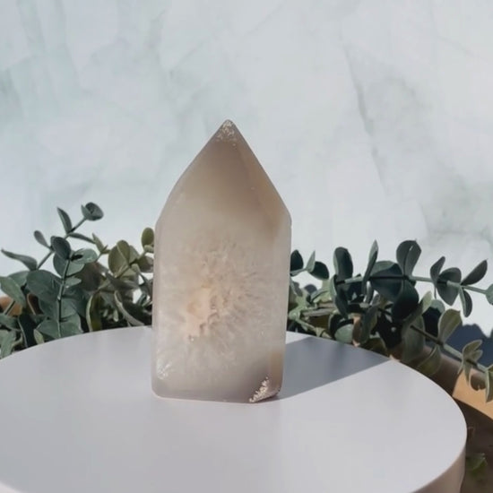 druzy agate tower
