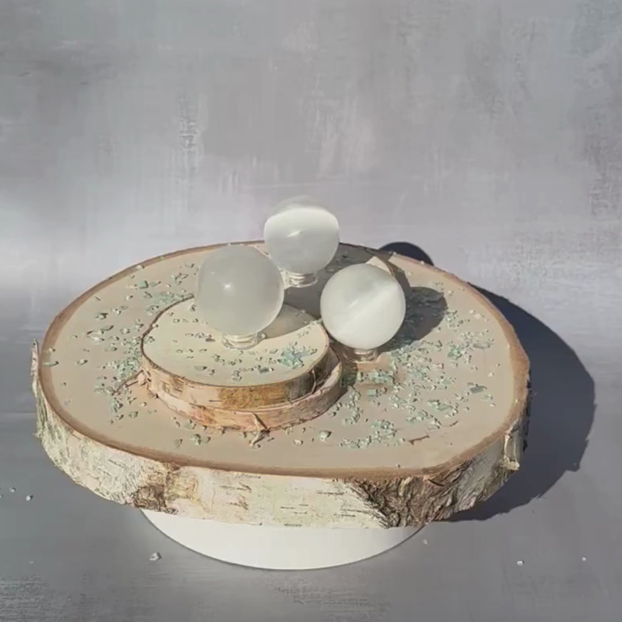 small selenite sphere