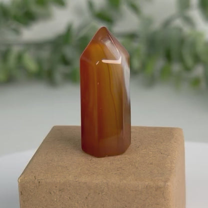 One (1) Mini Carnelian Tower