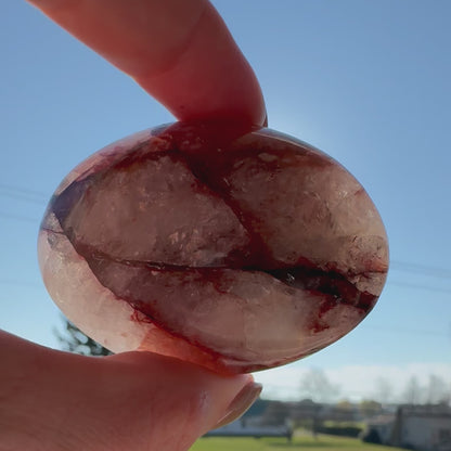 Fire Quartz Palm Stone C