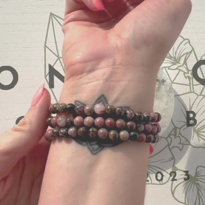 One (1) Rhodonite Bracelet (8mm)