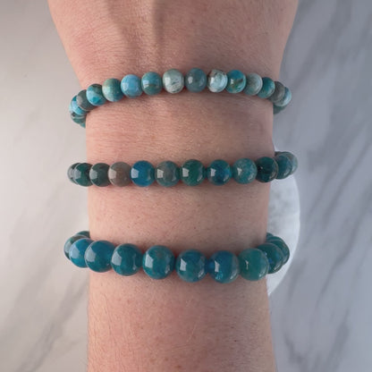 One (1) Blue Apatite Bracelet from Brazil