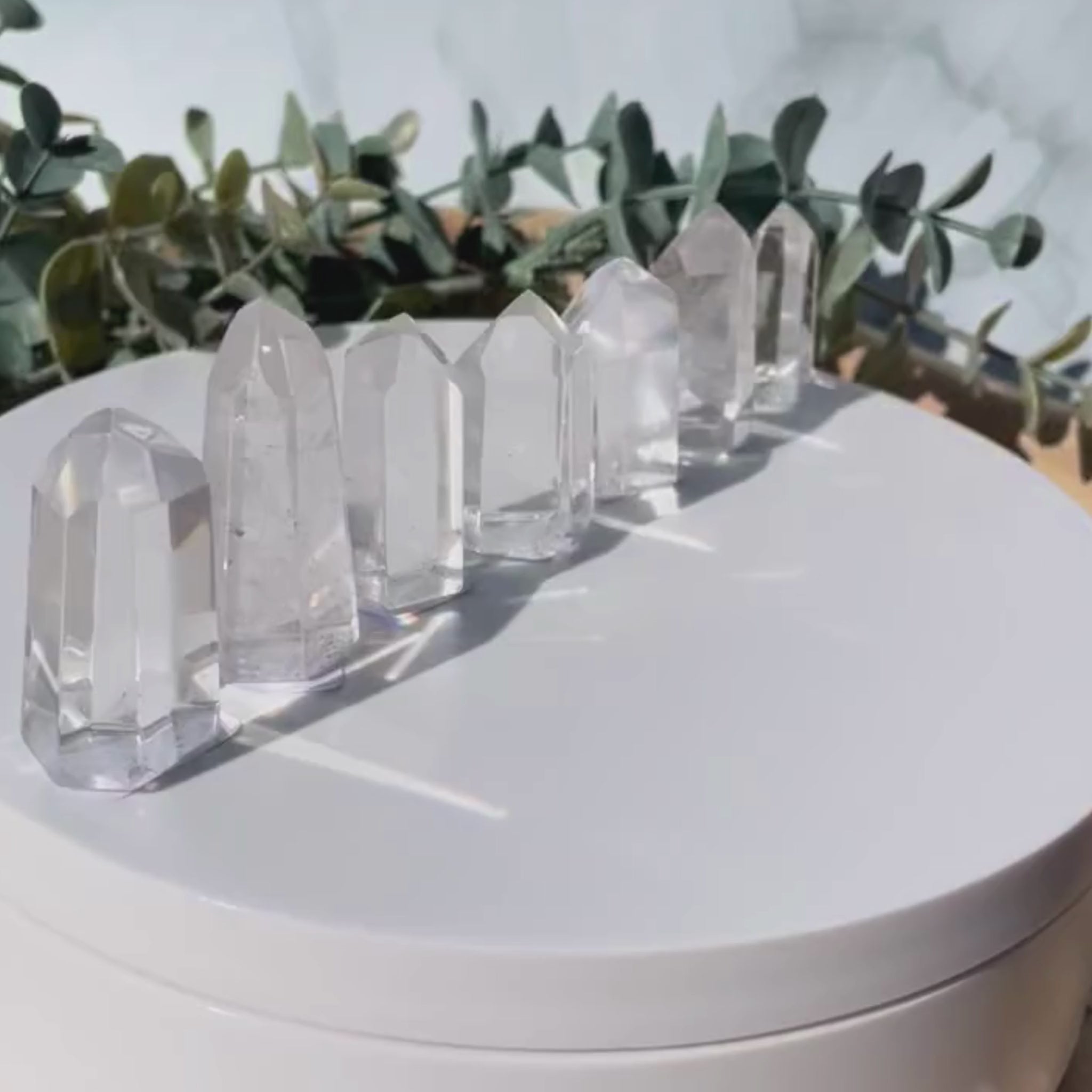 clear quartz points