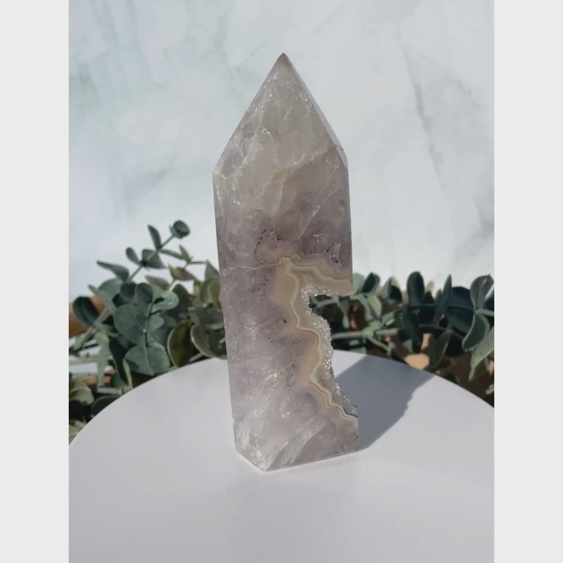 druzy agate tower