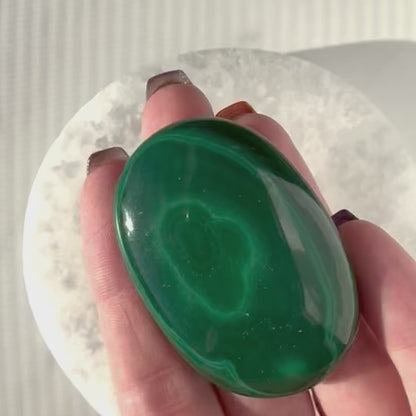 Malachite Palm Stone | Option C