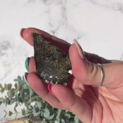 One (1) Golden Sheen Obsidian Arrowhead